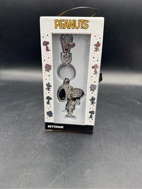 Peanuts Snoopy Pave Crystal Keychain